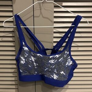Under Armour Blue and White Sports Bra